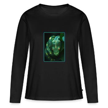 Serpents Serpent - T-shirt manches longues Premium bio Femme - noir - Devant - Julia (174cm)