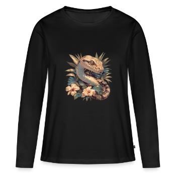 Serpents Serpent - T-shirt manches longues Premium bio Femme - noir - Devant - Julia (174cm)