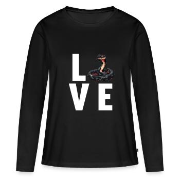 Serpents Serpent - T-shirt manches longues Premium bio Femme - noir - Devant - Julia (174cm)