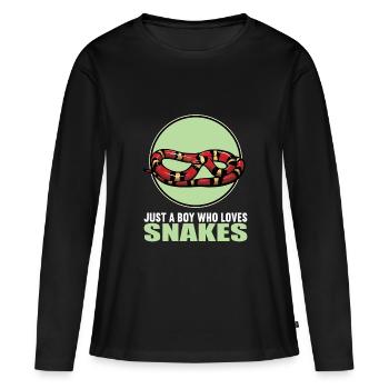 Serpents Serpent - T-shirt manches longues Premium bio Femme - noir - Devant - Julia (174cm)