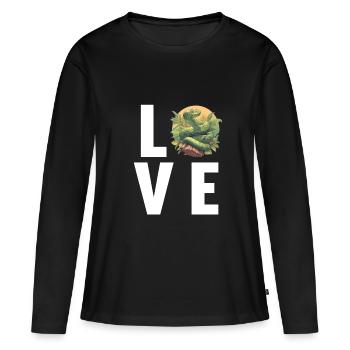 Serpents Serpent - T-shirt manches longues Premium bio Femme - noir - Devant - Julia (174cm)