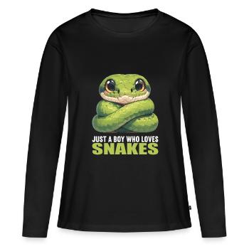 Serpents Serpent - T-shirt manches longues Premium bio Femme - noir - Devant - Julia (174cm)