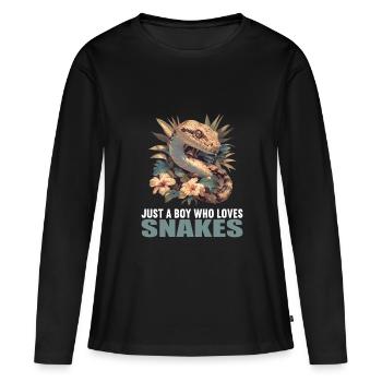 Serpents Serpent - T-shirt manches longues Premium bio Femme - noir - Devant - Julia (174cm)