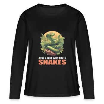 Serpents Serpent - T-shirt manches longues Premium bio Femme - noir - Devant - Julia (174cm)