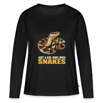 Serpents Serpent - T-shirt manches longues Premium bio Femme - noir - Devant - Julia (174cm)