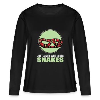 Serpents Serpent - T-shirt manches longues Premium bio Femme - noir - Devant - Julia (174cm)