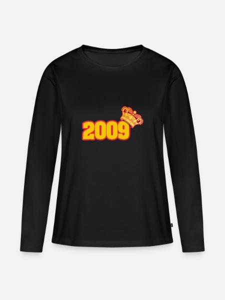 Geboren im Jahre 2009 - Frauen Premium Bio Langarmshirt - Schwarz