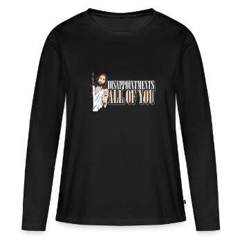 Drôle de Jesus Facepalm Meme Déceptions Tout de - T-shirt manches longues Premium bio Femme - noir - Devant - Julia (174cm)
