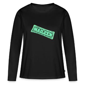 Nom: Maileen - T-shirt manches longues Premium bio Femme - noir - Devant - Julia (174cm)