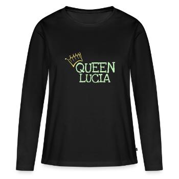 Cadeau pour Lucia - T-shirt manches longues Premium bio Femme - noir - Devant - Julia (174cm)