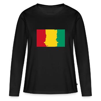 Guinea - Women's Premium Organic Long Sleeve Shirt - black - Front - Julia (174cm)