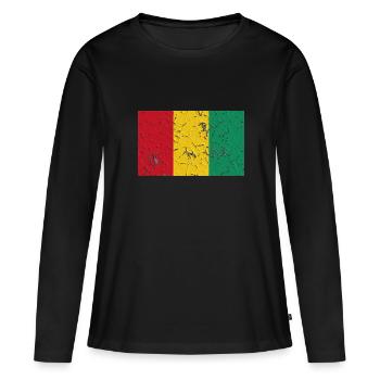 Guinea - Women's Premium Organic Long Sleeve Shirt - black - Front - Julia (174cm)