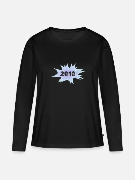 2010 2010 - Frauen Premium Bio Langarmshirt - Schwarz