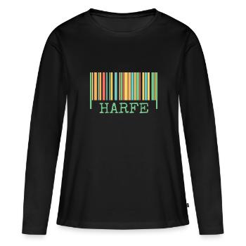 Harpe Harpe - T-shirt manches longues Premium bio Femme - noir - Devant - Julia (174cm)