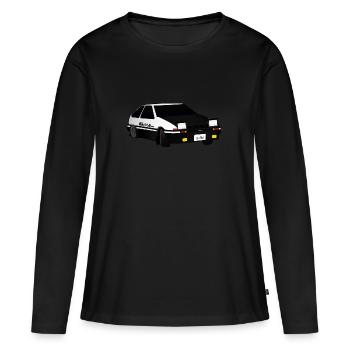 Initial D Driften Akina - Frauen Premium Bio Langarmshirt - Schwarz - Vorne - Julia (174cm)