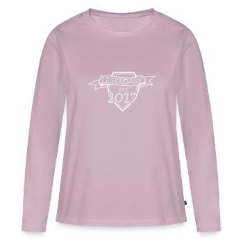Legandary Legendary since 2017 - Women's Premium Organic Long Sleeve Shirt - dusky pink - Front - Julia (174cm)