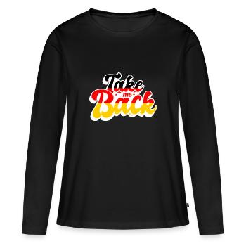 Drapeau allemand Mal du pays Drapeau allemand - T-shirt manches longues Premium bio Femme - noir - Devant - Julia (174cm)