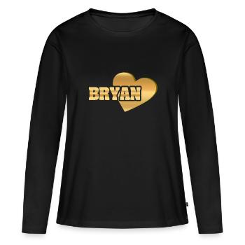 Love Bryan - Frauen Premium Bio Langarmshirt - Schwarz - Vorne - Julia (174cm)