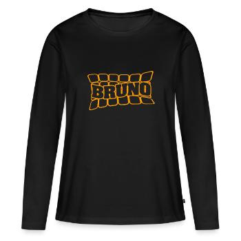 Bruno - T-shirt manches longues Premium bio Femme - noir - Devant - Julia (174cm)