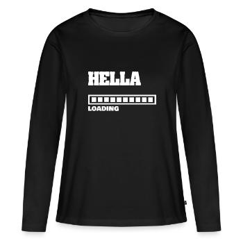 Hella bébé - T-shirt manches longues Premium bio Femme - noir - Devant - Julia (174cm)