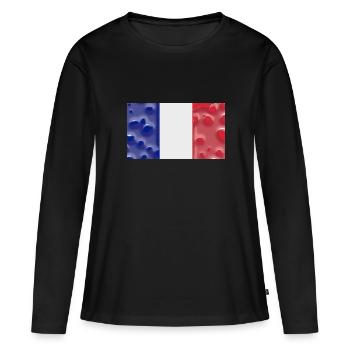 Martinique - T-shirt manches longues Premium bio Femme - noir - Devant - Julia (174cm)
