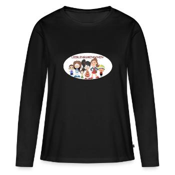 Zeige deine Verbundenheit - Frauen Premium Bio Langarmshirt - Schwarz - Vorne - Julia (174cm)