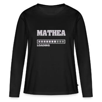 Baby Mathea - Frauen Premium Bio Langarmshirt - Schwarz - Vorne - Julia (174cm)
