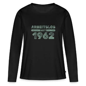 1962 - Women's Premium Organic Long Sleeve Shirt - black - Front - Julia (174cm)