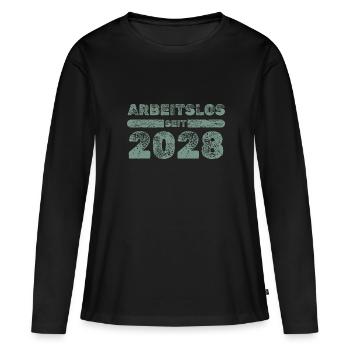 since 2028 - Women's Premium Organic Long Sleeve Shirt - black - Front - Julia (174cm)