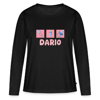 Pacifier Dario - Women's Premium Organic Long Sleeve Shirt - black - Front - Julia (174cm)
