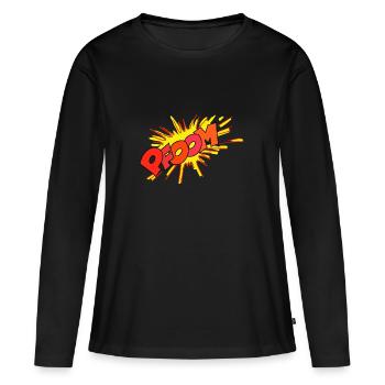 Explosion Bombe - T-shirt manches longues Premium bio Femme - noir - Devant - Julia (174cm)
