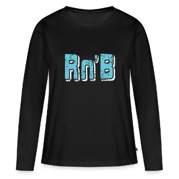 Retro Vintage Rn'B Cool Rhythm & Blues Lover - Frauen Premium Bio Langarmshirt - Schwarz - Vorne - Julia (174cm)