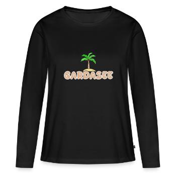 Lac de Garde Lac de Garde - T-shirt manches longues Premium bio Femme - noir - Devant - Julia (174cm)