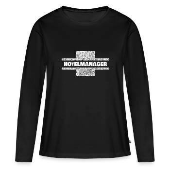 Beruf Hotelmanager - Frauen Premium Bio Langarmshirt - Schwarz - Vorne - Julia (174cm)