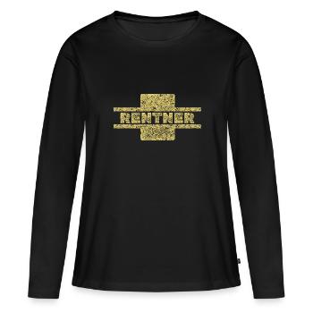 Profession Retraité - T-shirt manches longues Premium bio Femme - noir - Devant - Julia (174cm)