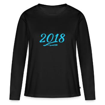 2018 - Women's Premium Organic Long Sleeve Shirt - black - Front - Julia (174cm)