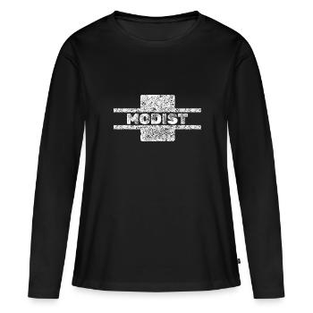 Profession : Milliniste - T-shirt manches longues Premium bio Femme - noir - Devant - Julia (174cm)