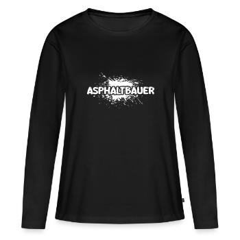 Emploi Ouvrier d’asphalte - T-shirt manches longues Premium bio Femme - noir - Devant - Julia (174cm)