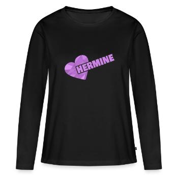 Geschenk für Hermine - Frauen Premium Bio Langarmshirt - Schwarz - Vorne - Julia (174cm)