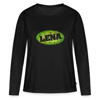 Lena - T-shirt manches longues Premium bio Femme - noir - Devant - Julia (174cm)
