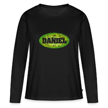 Daniel - Frauen Premium Bio Langarmshirt - Schwarz - Vorne - Julia (174cm)