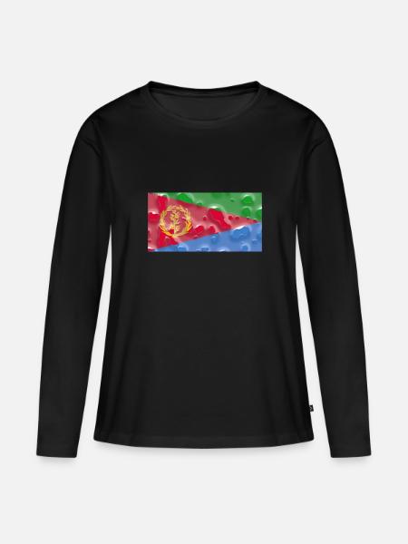 Eritrea als Eritrea - Frauen Premium Bio Langarmshirt - Schwarz