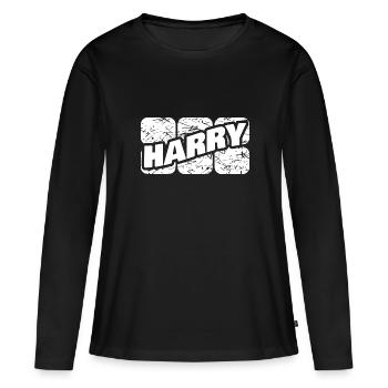 Harceler - T-shirt manches longues Premium bio Femme - noir - Devant - Julia (174cm)