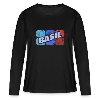 Cadeau pour le basilic - T-shirt manches longues Premium bio Femme - noir - Devant - Julia (174cm)