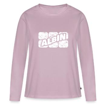 Albin Albin - Women's Premium Organic Long Sleeve Shirt - dusky pink - Front - Julia (174cm)
