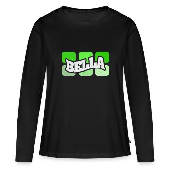 Nom Bella - T-shirt manches longues Premium bio Femme - noir - Devant - Julia (174cm)