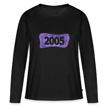 Réunion de classe 2005 - T-shirt manches longues Premium bio Femme - noir - Devant - Julia (174cm)
