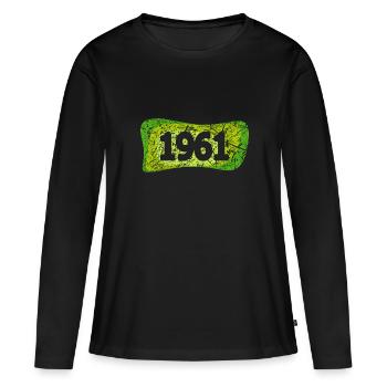 Witzig 1961 - T-shirt manches longues Premium bio Femme - noir - Devant - Julia (174cm)