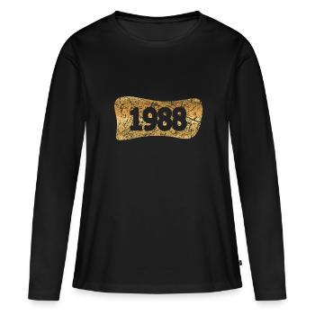 Lingots d’or 1988 - T-shirt manches longues Premium bio Femme - noir - Devant - Julia (174cm)