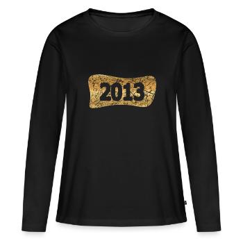 Edelmetall 2013 - Frauen Premium Bio Langarmshirt - Schwarz - Vorne - Julia (174cm)